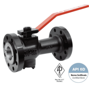 Válvula esférica bridada de paso reducido